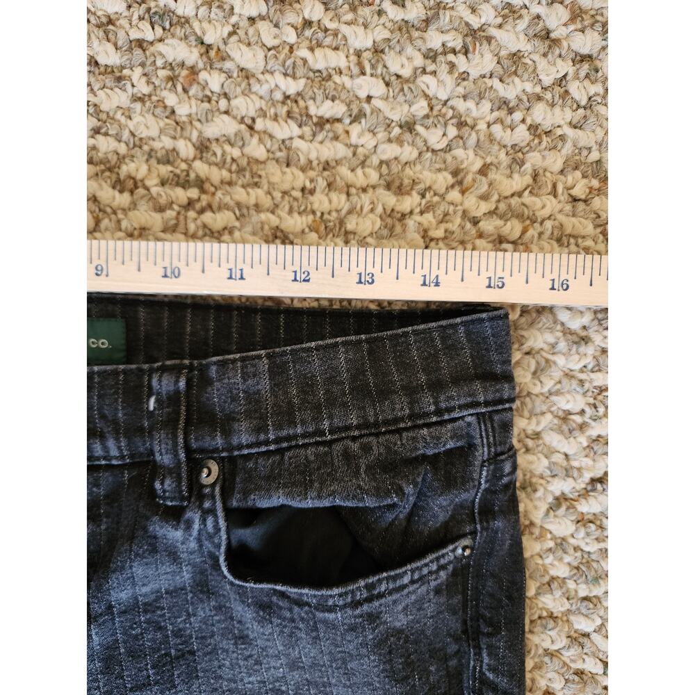 LRL Lauren Jeans Co. Ralph Lauren Size 6 Modern Black Denim Stripe Skinny Jeans - Picture 5 of 8
